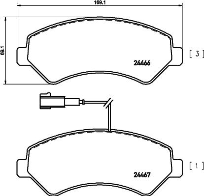 Mintex MDB2848 - Brake Pad Set, disc brake autospares.lv