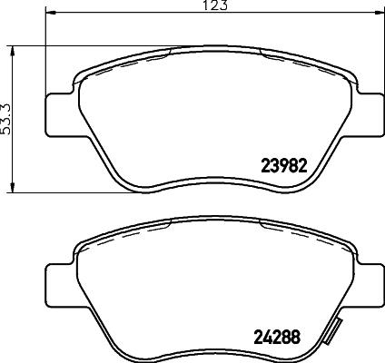 Mintex MDB2854 - Brake Pad Set, disc brake autospares.lv