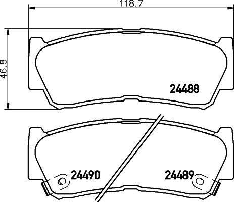 Mintex MDB2855 - Brake Pad Set, disc brake autospares.lv