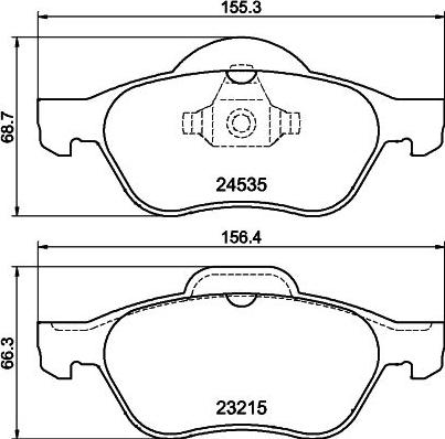 Mintex MDB2883 - Brake Pad Set, disc brake autospares.lv