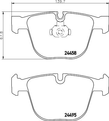 Mintex MDB2879 - Brake Pad Set, disc brake autospares.lv