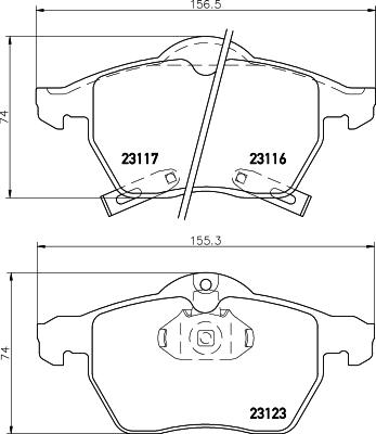 Mintex MDB2317 - Brake Pad Set, disc brake autospares.lv