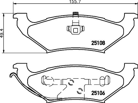 Mintex MDB2333 - Brake Pad Set, disc brake autospares.lv