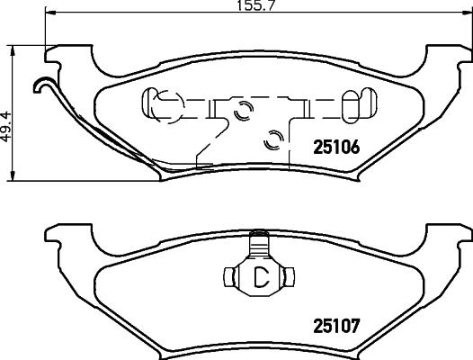 Mintex MDB2332 - Brake Pad Set, disc brake autospares.lv