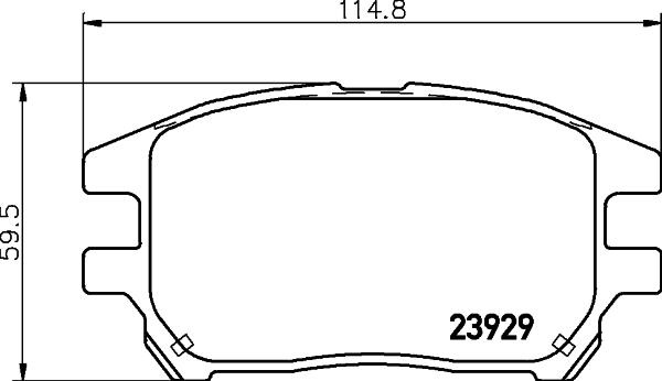 Mintex MDB2325 - Brake Pad Set, disc brake autospares.lv