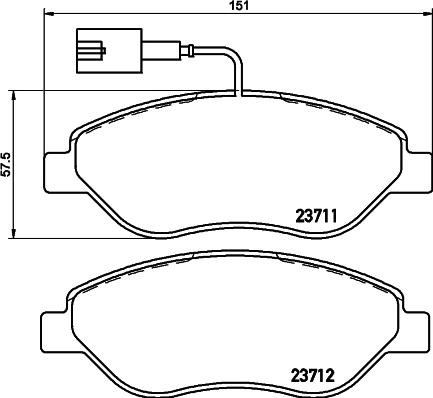 Mintex MDB2241 - Brake Pad Set, disc brake autospares.lv