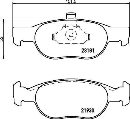 Mintex MDB2206 - Brake Pad Set, disc brake autospares.lv