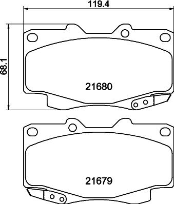 Mintex MDB2203 - Brake Pad Set, disc brake autospares.lv
