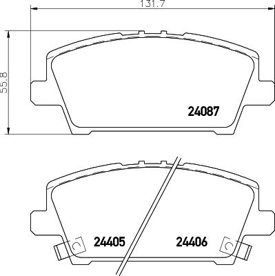Mintex MDB2791 - Brake Pad Set, disc brake autospares.lv