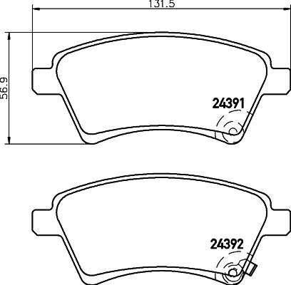 Mintex MDB2797 - Brake Pad Set, disc brake autospares.lv