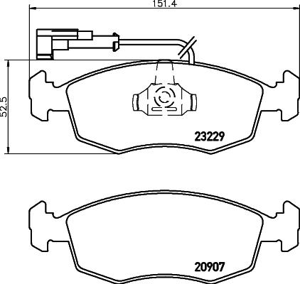 Mintex MDB2758 - Brake Pad Set, disc brake autospares.lv