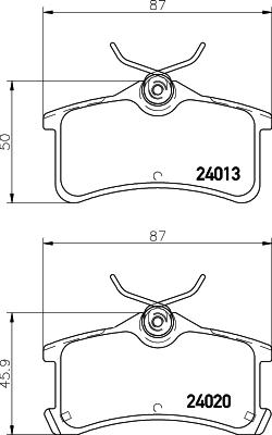 Mintex MDB2707 - Brake Pad Set, disc brake autospares.lv