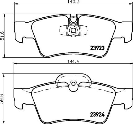 Mintex MDB2726 - Brake Pad Set, disc brake autospares.lv