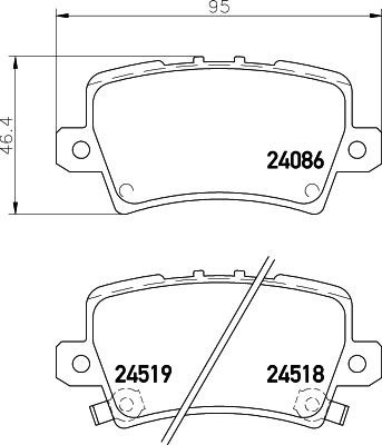 Mintex MDB2770 - Brake Pad Set, disc brake autospares.lv