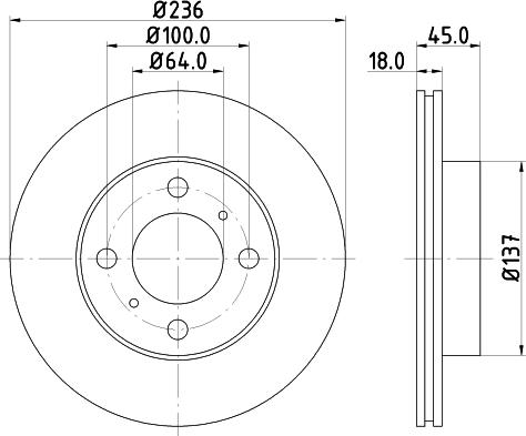 Mintex MDC945 - Brake Disc autospares.lv