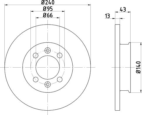 Mintex MDC954 - Brake Disc autospares.lv