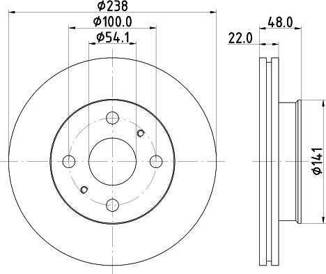 Mintex MDC908 - Brake Disc autospares.lv