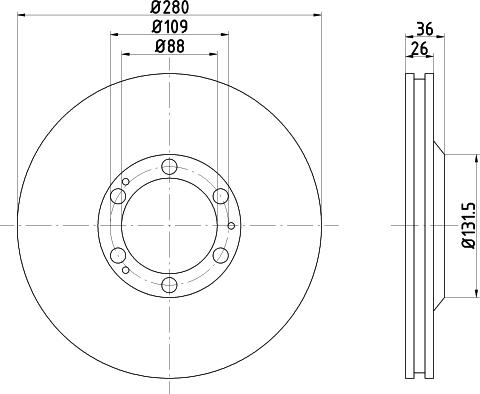 Mintex MDC988 - Brake Disc autospares.lv