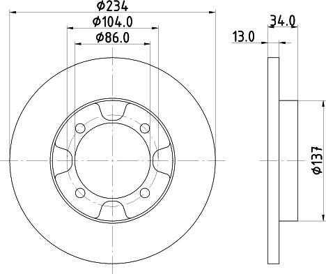 Mintex MDC935 - Brake Disc autospares.lv