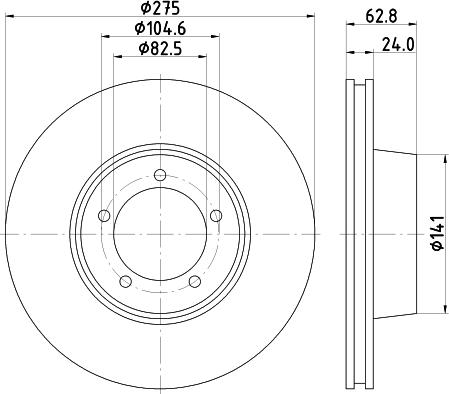 Mintex MDC446 - Brake Disc autospares.lv