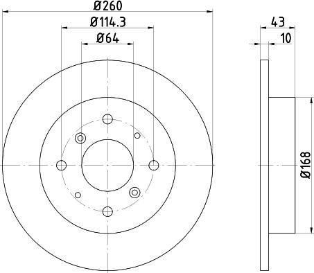 Mintex MDC441 - Brake Disc autospares.lv