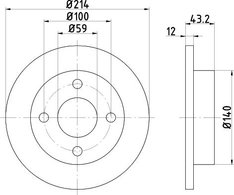 Mintex MDC443 - Brake Disc autospares.lv