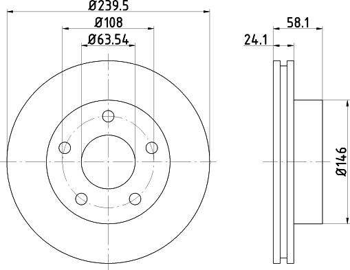 Mintex MDC461 - Brake Disc autospares.lv