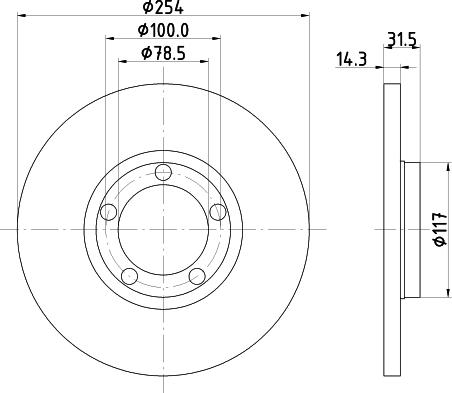 Mintex MDC430 - Brake Disc autospares.lv