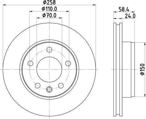 Mintex MDC424 - Brake Disc autospares.lv