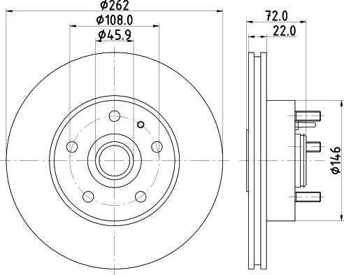 Mintex MDC545 - Brake Disc autospares.lv