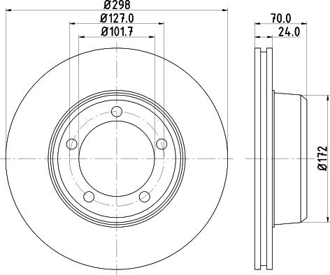 Mintex MDC565 - Brake Disc autospares.lv