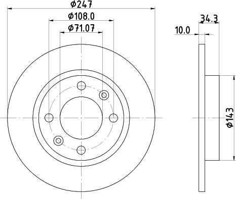 Mintex MDC699 - Brake Disc autospares.lv