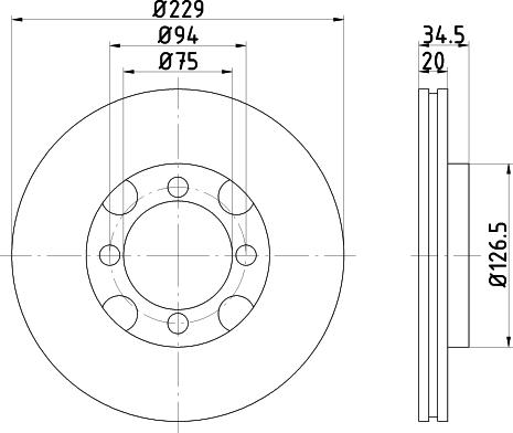 Mintex MDC661 - Brake Disc autospares.lv