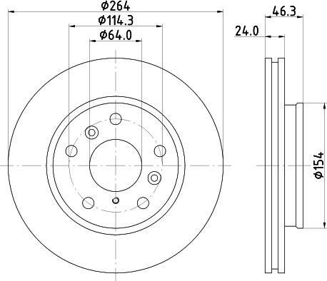 Mintex MDC663 - Brake Disc autospares.lv