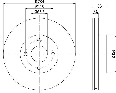 Mintex MDC638 - Brake Disc autospares.lv