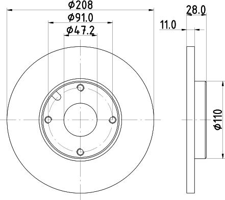 FTE BS3850 - Brake Disc autospares.lv