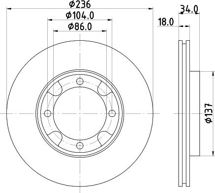 Mintex MDC672 - Brake Disc autospares.lv