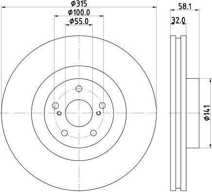 Mintex MDC1955 - Brake Disc autospares.lv