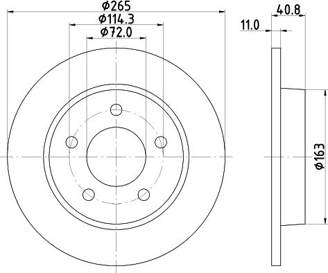 Mintex MDC81908C - Brake Disc autospares.lv