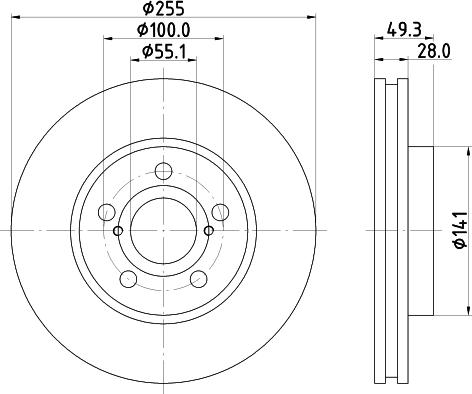 Mintex MDC1971 - Brake Disc autospares.lv