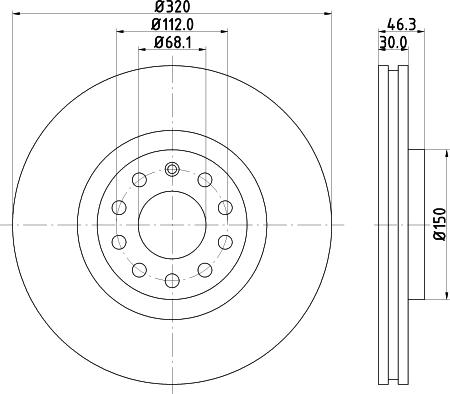Mintex MDC1444C - Brake Disc autospares.lv