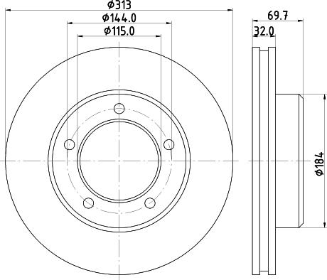 Mintex MDC1407 - Brake Disc autospares.lv