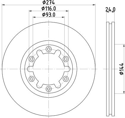 Mintex MDC1412 - Brake Disc autospares.lv