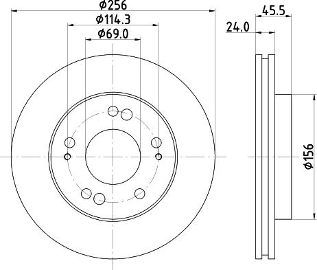 Mintex MDC1424 - Brake Disc autospares.lv