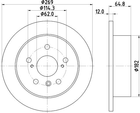 Mintex MDC1565 - Brake Disc autospares.lv