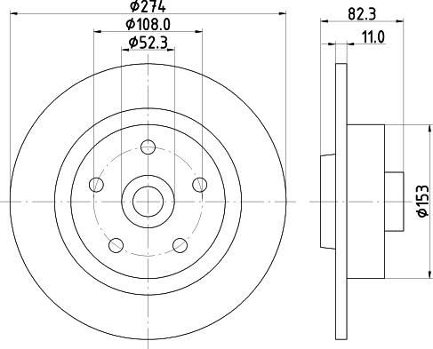 Mintex MDC1534 - Brake Disc autospares.lv