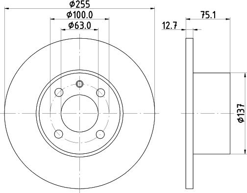 Mintex MDC164 - Brake Disc autospares.lv