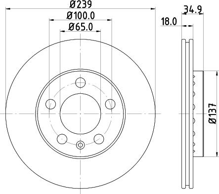 Mintex MDC1652 - Brake Disc autospares.lv