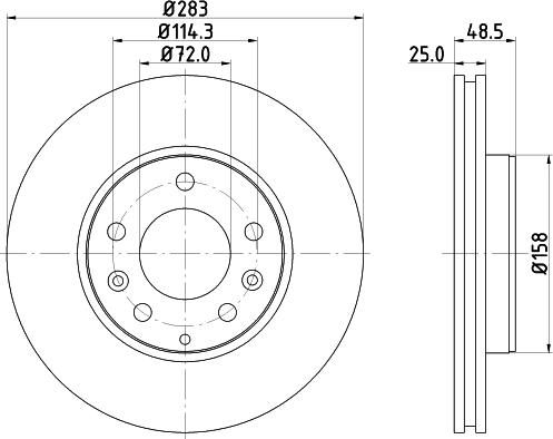 Mintex MDC1664 - Brake Disc autospares.lv