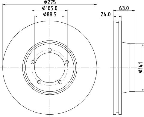 Mintex MDC1685 - Brake Disc autospares.lv